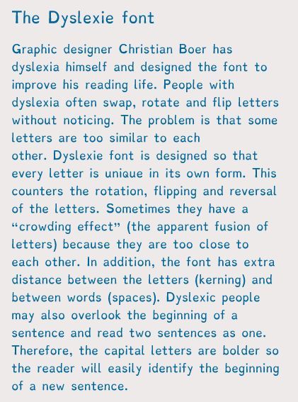 Specjalnie stworzona czcionka dla dyslektyków