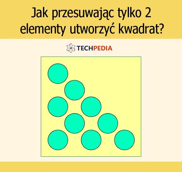 Jak przesuwając tylko 2 elementy utworzyć kwadrat?