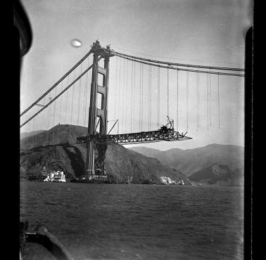 Budowany most Golden Gate, San Francisco, Kalifornia, 1936