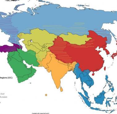 Przykładowy podział Azji
