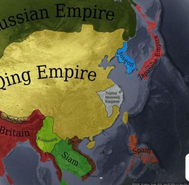 Największe potęgi w Azji w XIX wieku
