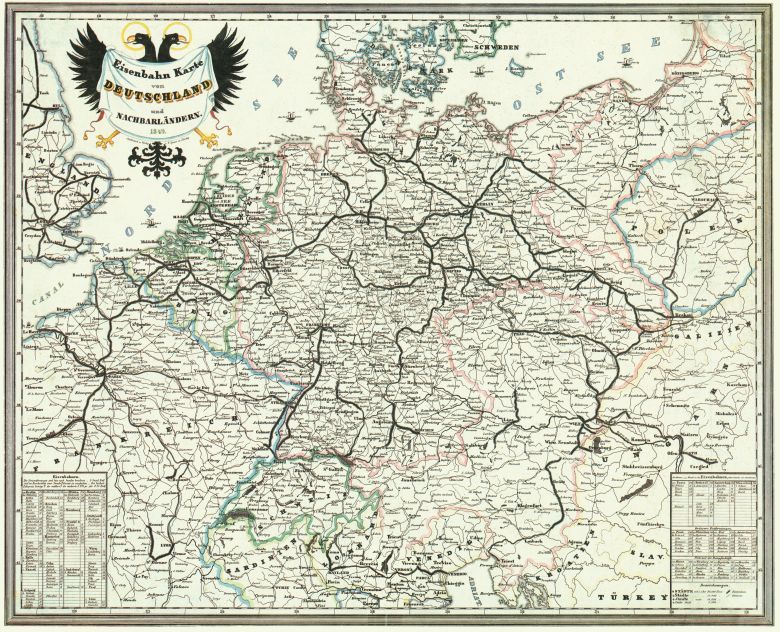 Koleje w Niemczech w 1849 roku