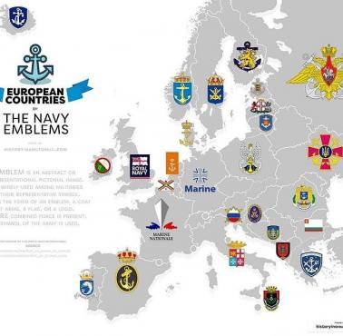 Narodowe proporce marynarki wojennej w poszczególnych krajach europy