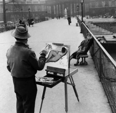 Artysta podczas pracy, Paryż, 1953