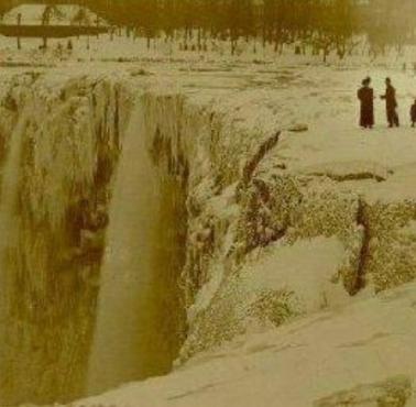 W 1848 roku skuty lodem Wodospad Niagara przestaje płynąć 