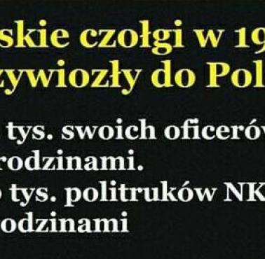 Ruskie czołgi przywiozły do Polski ...