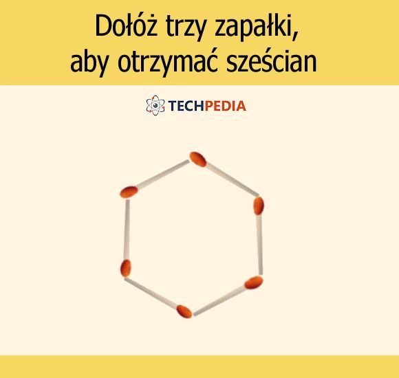 Dołóż trzy zapałki, aby otrzymać sześcian