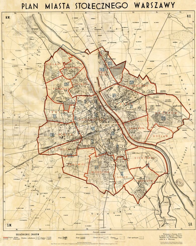 Plan miasta stołecznego Warszawy z 1933 roku