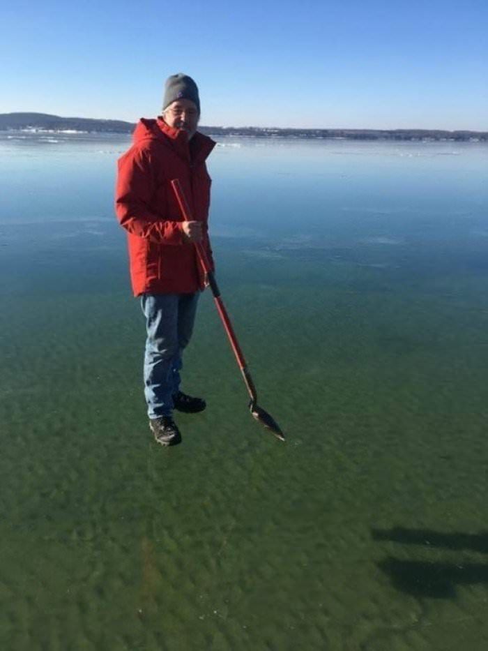 Stojąc na czystym lodzie