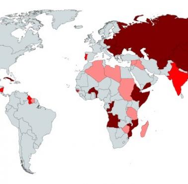 Mapa komunizmu na świecie w 1983 roku