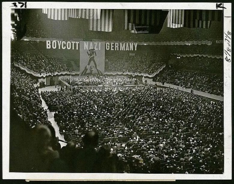 Zjazd amerykańskich antynazistów w nowojorskiej Madison Square Garden, 1937