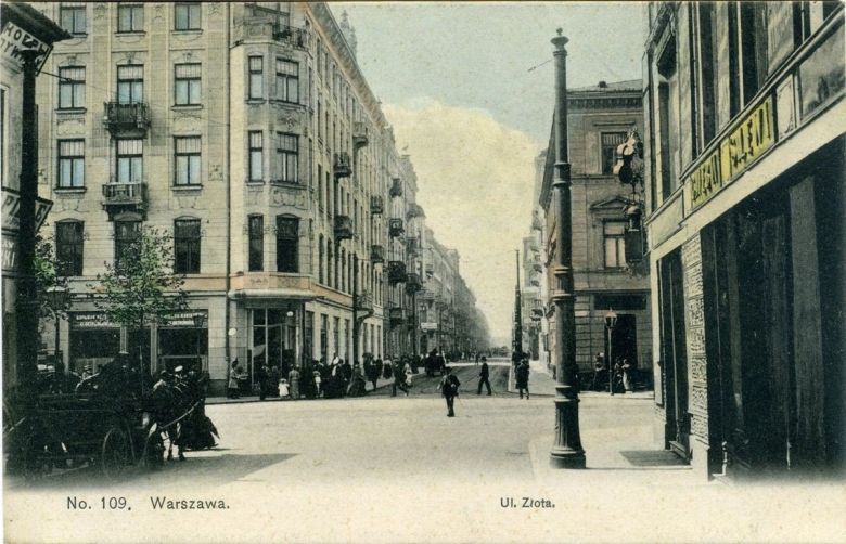 Przedwojenna Warszawa (Marszałkowska) w miejscu, gdzie stoi teraz dar Stalina - PKiN