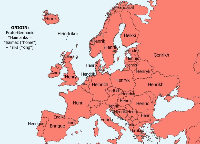 Imię Henryk w różnych europejskich językach