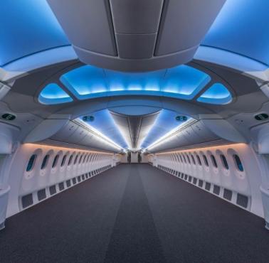 Wnętrze pustego Boeing 787 Dreamliner