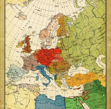 Mapa Europy wydana w Niemczech w 1943 roku
