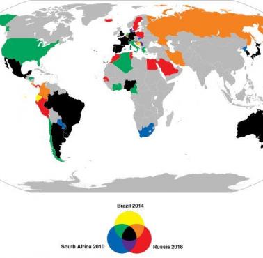 Kraje zakwalifikowane do finału Mistrzostw Świata w Piłce Nożnej w 2010, 2014 i 2018 roku