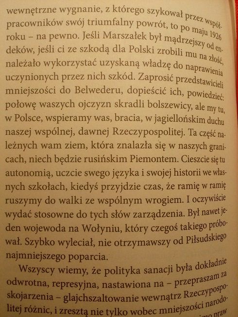 II RP, polityka sanacji i Józefa Piłsudskiego wobec mniejszości narodowych