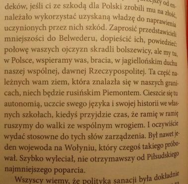 II RP, polityka sanacji i Józefa Piłsudskiego wobec mniejszości narodowych