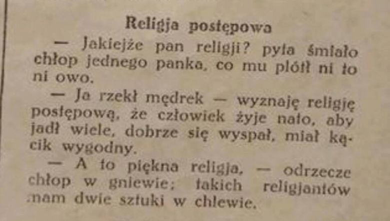 Religia postępowa :)