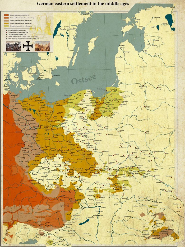 Osadnictwo niemieckie w Europie Środkowej od VII do XV wieku