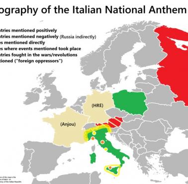 Miejsca, kraje wspomniane w hymnie narodowym Włoch (Geografia włoskiego hymnu narodowego)