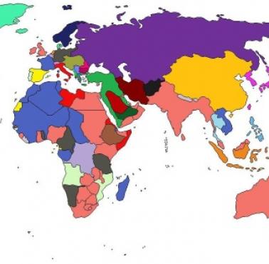 Mapa świata z 1905 roku z największymi istniejącymi ówcześnie imperiami