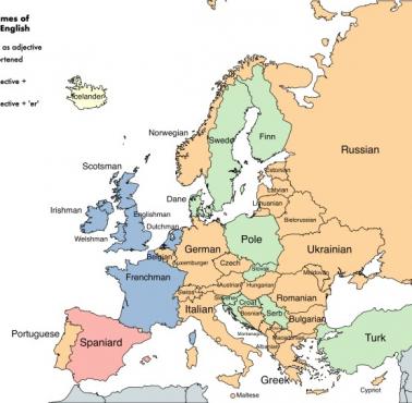 Nazwy narodowości w języku angielskim