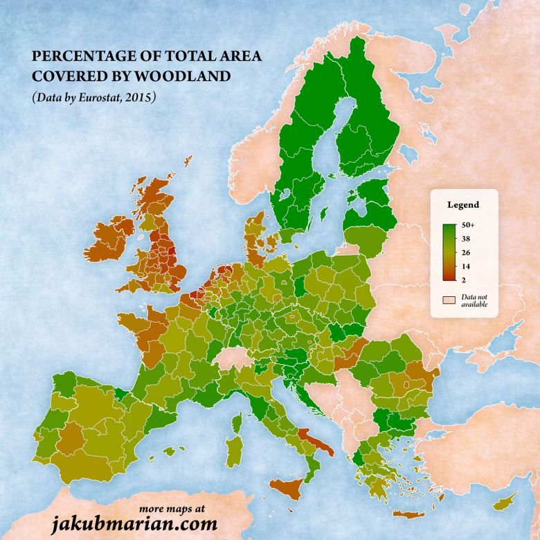 procent-powierzchni-las-w-wed-ug-region-w-w-europie