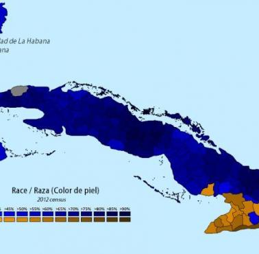 Mapa rasowa Kuby, 2012