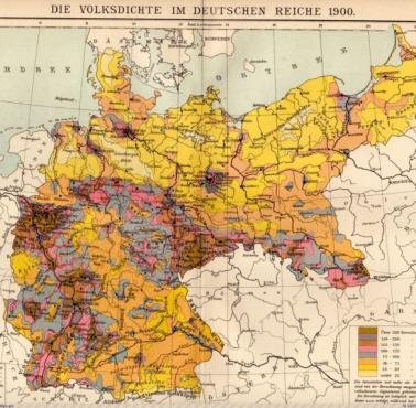 Gęstość zaludnienia Niemiec (II Rzeszy), 1900