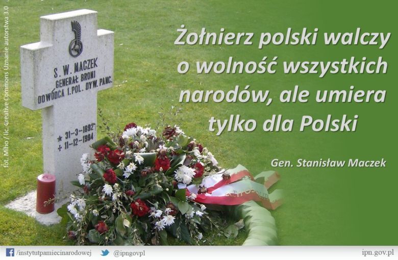 11 XII 1994 w Edynburgu zmarł gen. Stanisław Maczek, dowódca 1. Polskiej Dywizji Pancernej