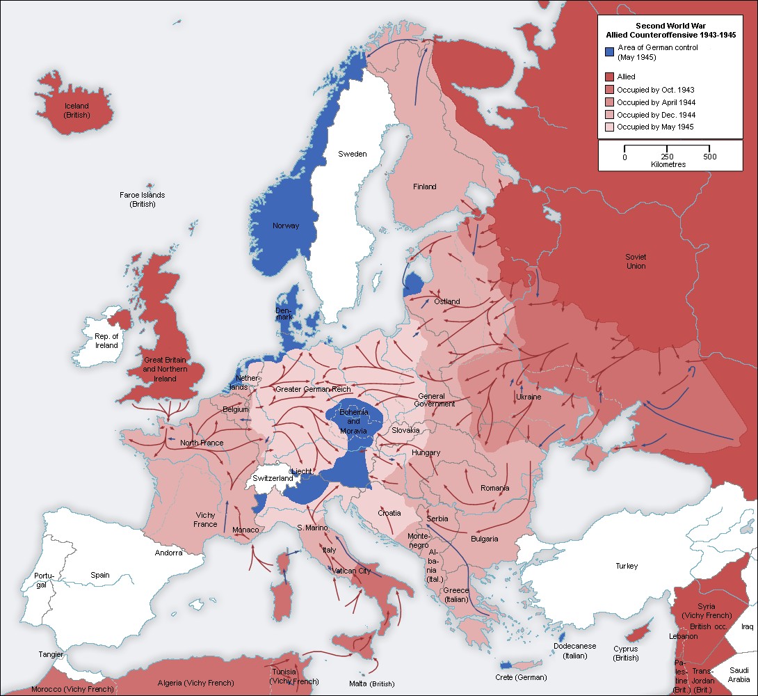 Kierunki operacyjne ofensyw przeciwko III Rzeszy w latach 1943-1945