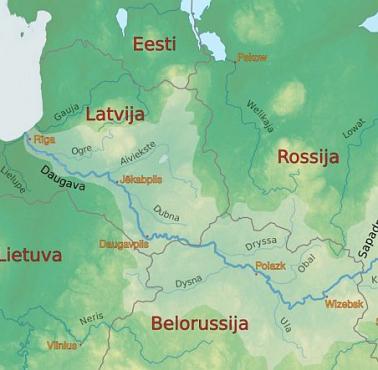 Dźwina – druga pod względem wielkości rzeka uchodząca do Bałtyku