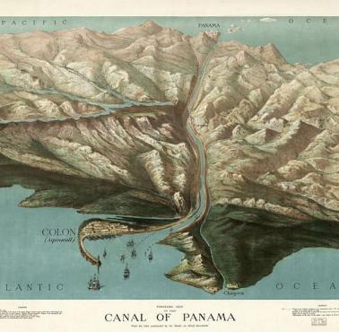 Wizja Kanału Panamskiego zaproponowana przez Francuzów w 1881 roku