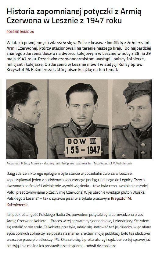 Na dworcu kolejowym w Lesznie w nocy z 28 na 29 maja 1947 przeciwko czerwonoarmistom wystąpili polscy żołnierze, milicjant i ...