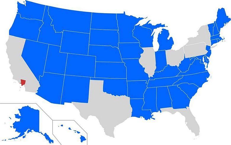 Amerykańskie stany o mniejszej liczbie mieszkańców niż okręg Los Angeles 