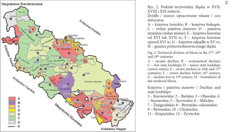 Terytorialny podział Śląska w XVII, XVIII i XIX wieku