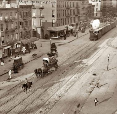 Ulica Nowego Jorku na początku XX wieku