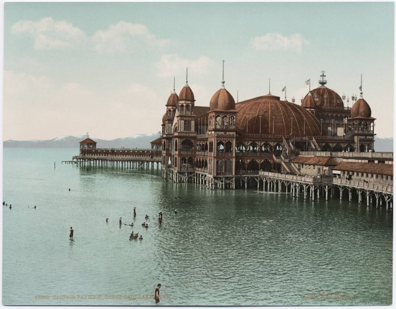 Baseny Salt Air Pavilion i The Great Salt Lake, Utah, 1900