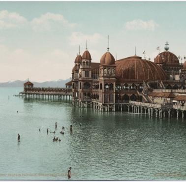 Baseny Salt Air Pavilion i The Great Salt Lake, Utah, 1900