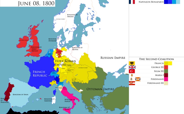 Mapa Europy z 1800 roku