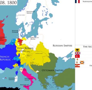 Mapa Europy z 1800 roku