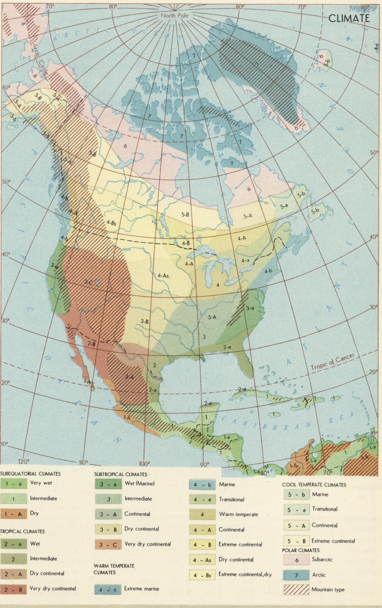 Mapa klimatyczna USA