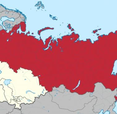 Położenie Rosyjskiej SRR (kolor czerwony) w ramach Związku Radzieckiego w 1936 r.