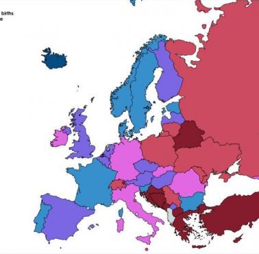 Odsetek dzieci w Europie urodzonych poza związkiem małżeńskim