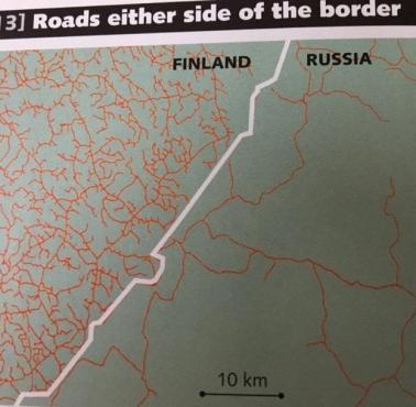 Drogi po obu stronach granicy: Finlandii i Rosji