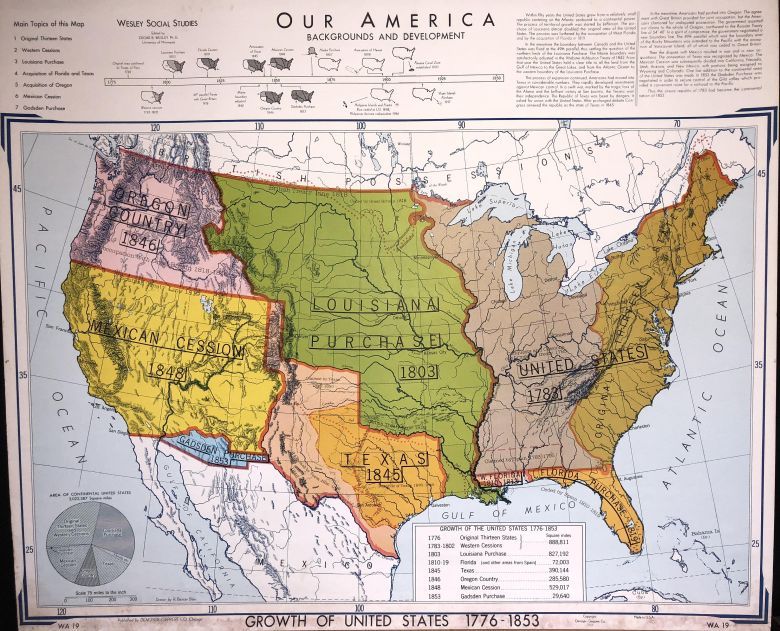 Powiększanie się terytorium USA w latach 1776-1853