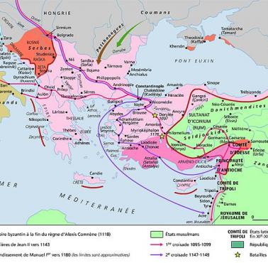 Mapa Bizancjum (Cesarstwo wschodniorzymskie), XI wiek