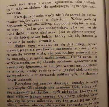 Roman Dmowski o potrzebie dyskusji z Żydami w Polsce