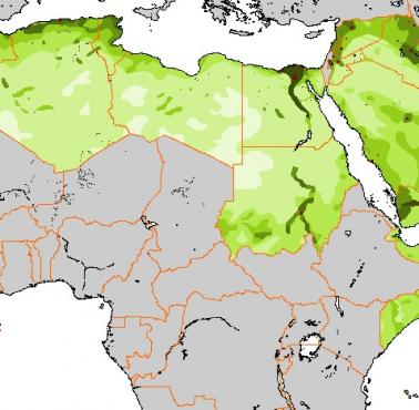 Gęstość zaludnienia w świecie arabskim